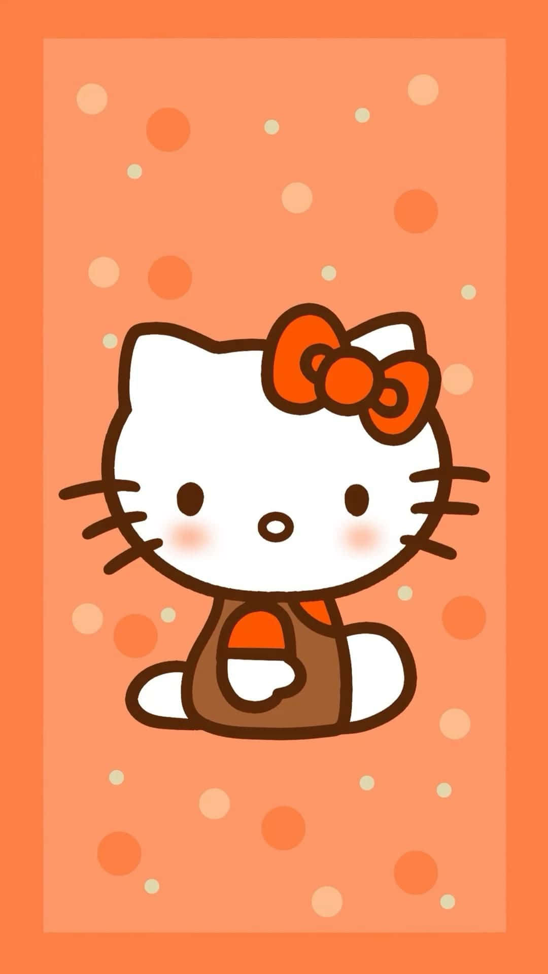 Hello Kitty, autumn vibes, white cartoon cat, Full HD Phone Wallpaper