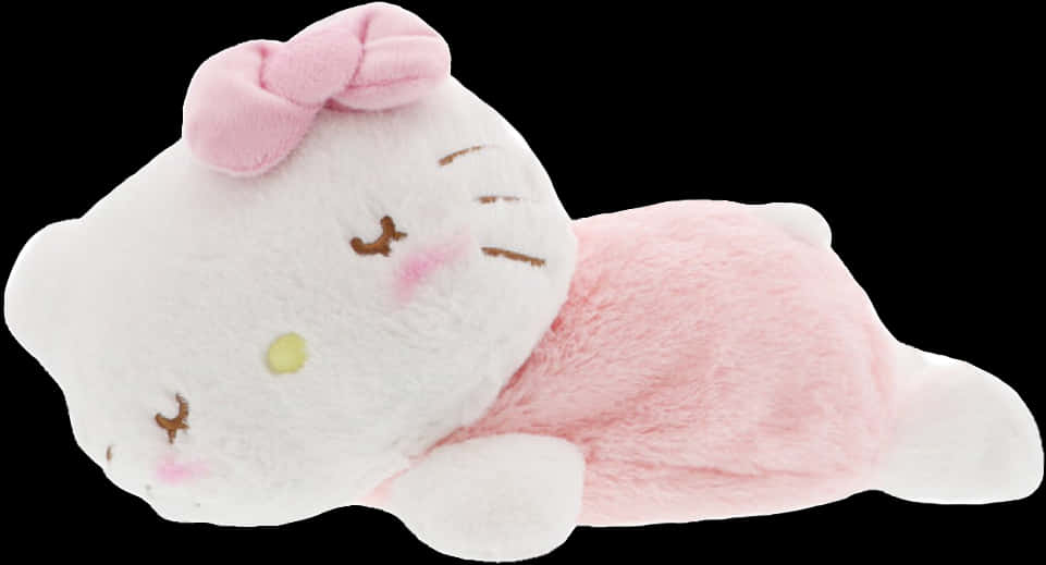 Hello Kitty, white plush, pink bow, SD Desktop Wallpaper