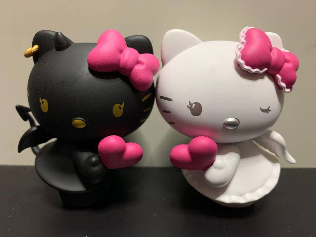 Hello Kitty, black devil, white angel, SD Desktop Wallpaper