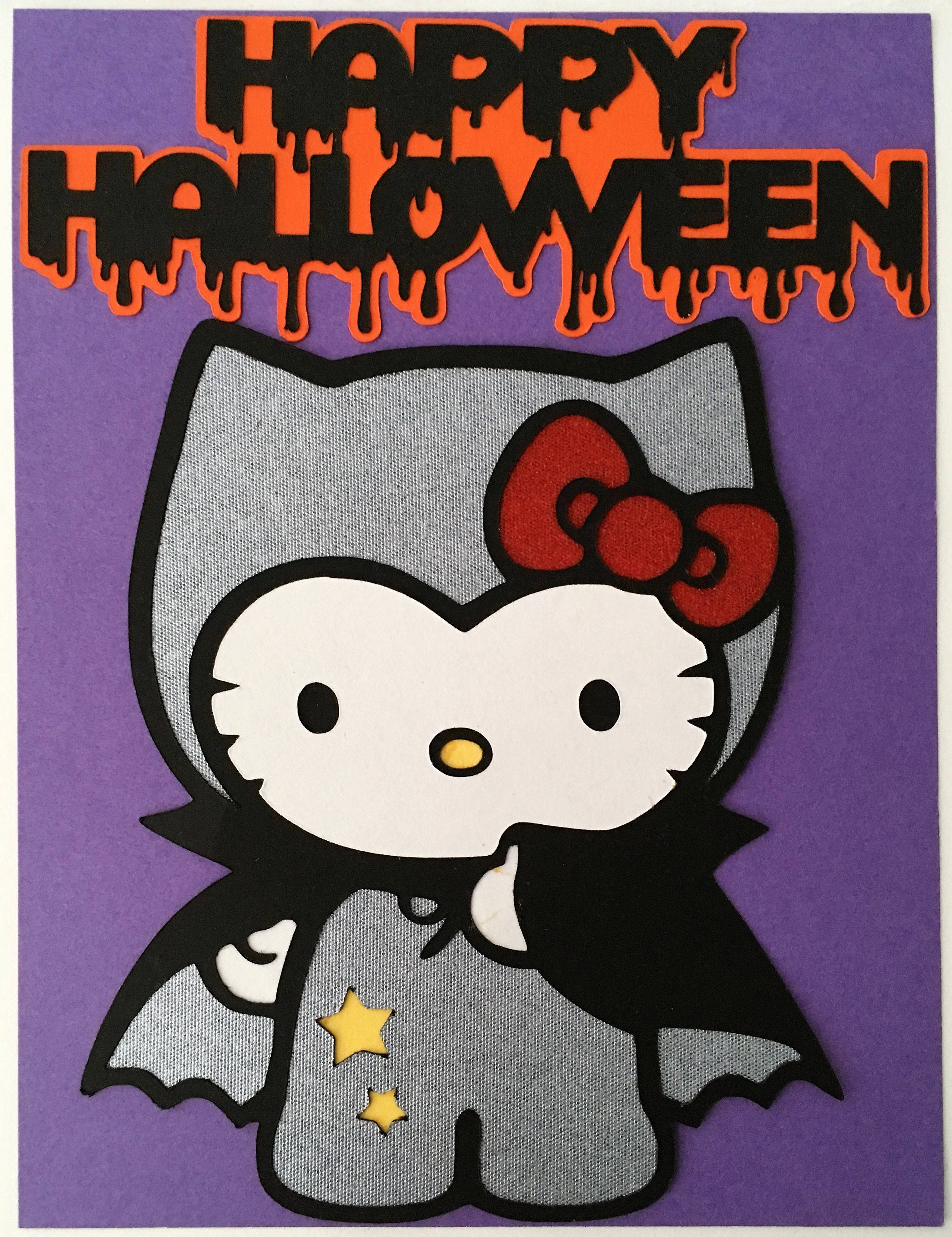 Hello Kitty, vampire, bat wings, 2K Phone Wallpaper