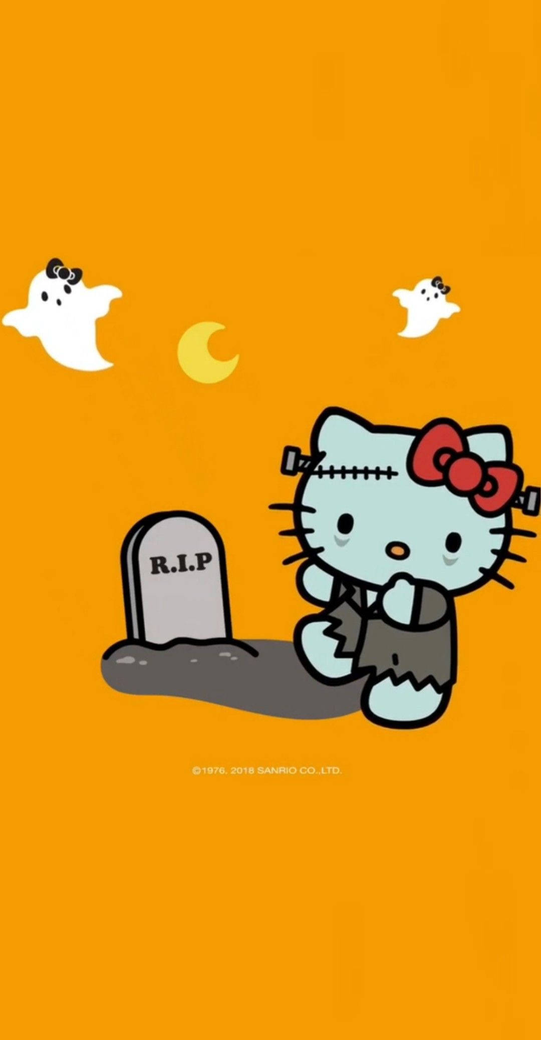 Hello Kitty, zombie, red bow, Full HD Phone Wallpaper