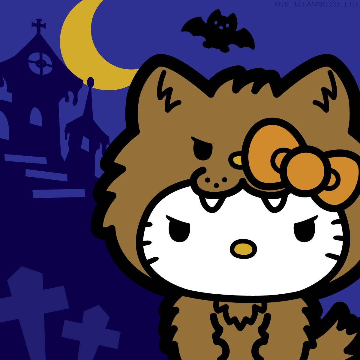Hello Kitty, werewolf, fangs, SD Desktop Wallpaper