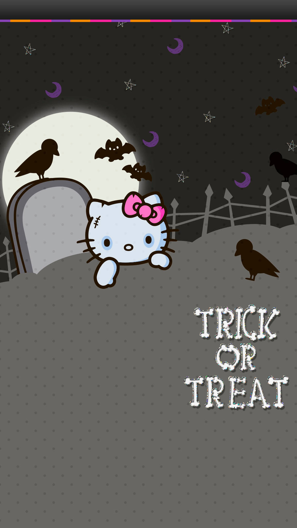 Hello Kitty, Halloween, graveyard, Full HD Phone Wallpaper