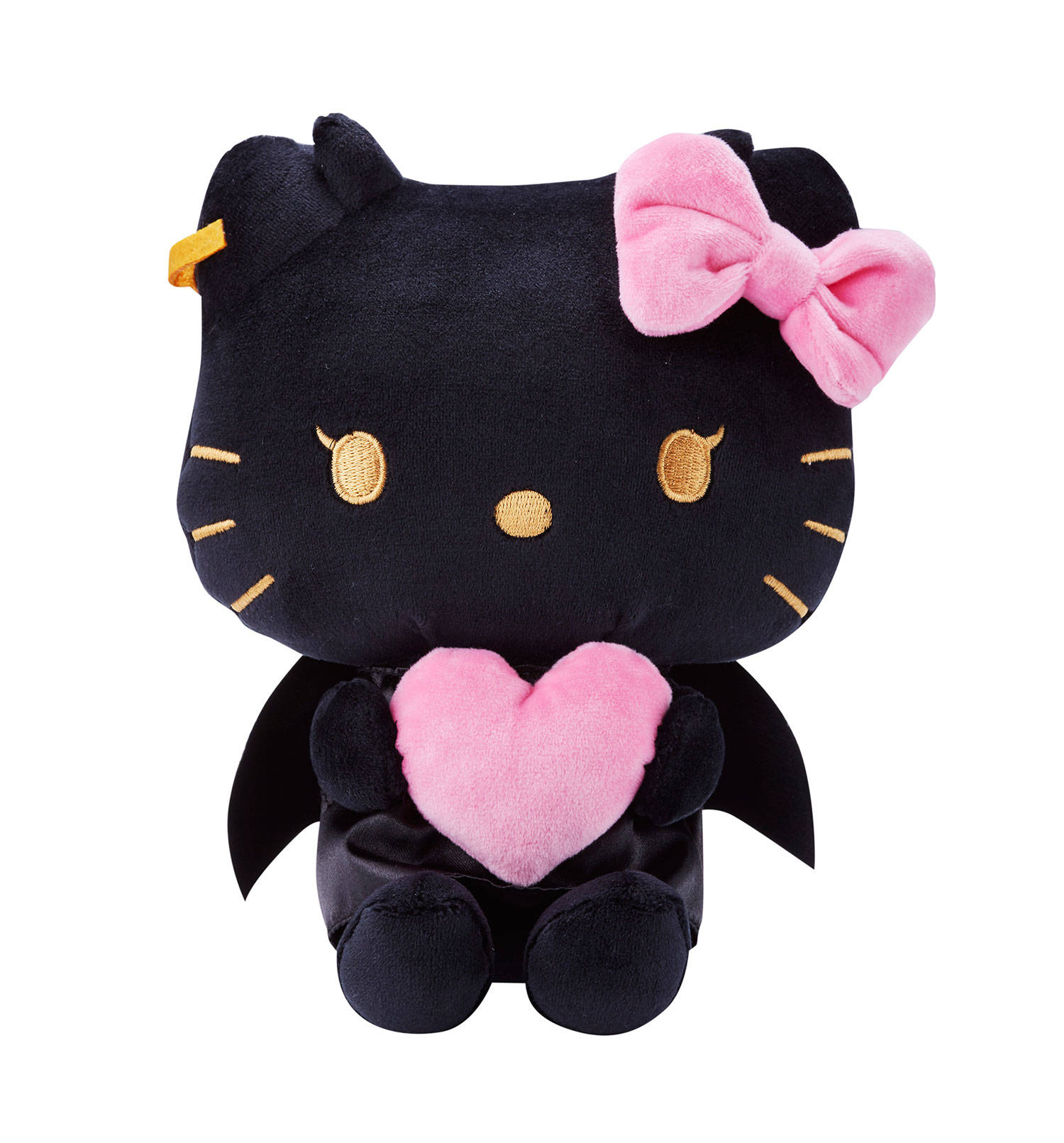 Hello Kitty, black bat, pink bow, HD Phone Wallpaper