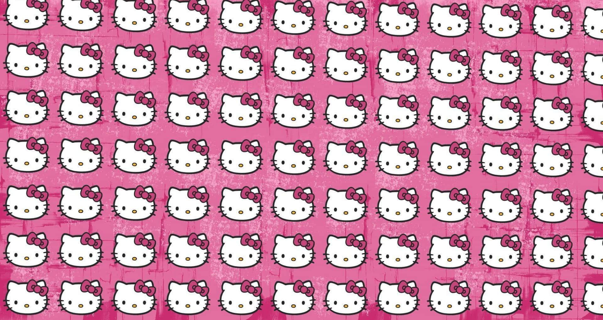Hello Kitty, pink, repeating grid, Full HD Desktop Wallpaper