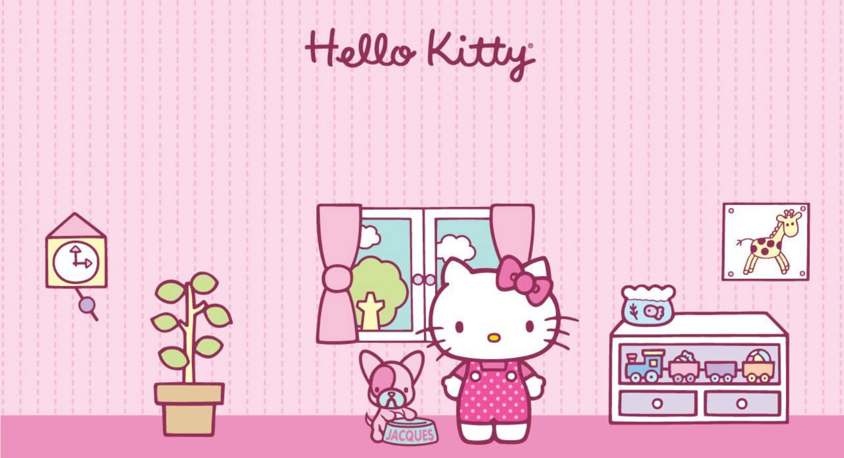Hello Kitty, pink room, toys, HD Desktop Wallpaper