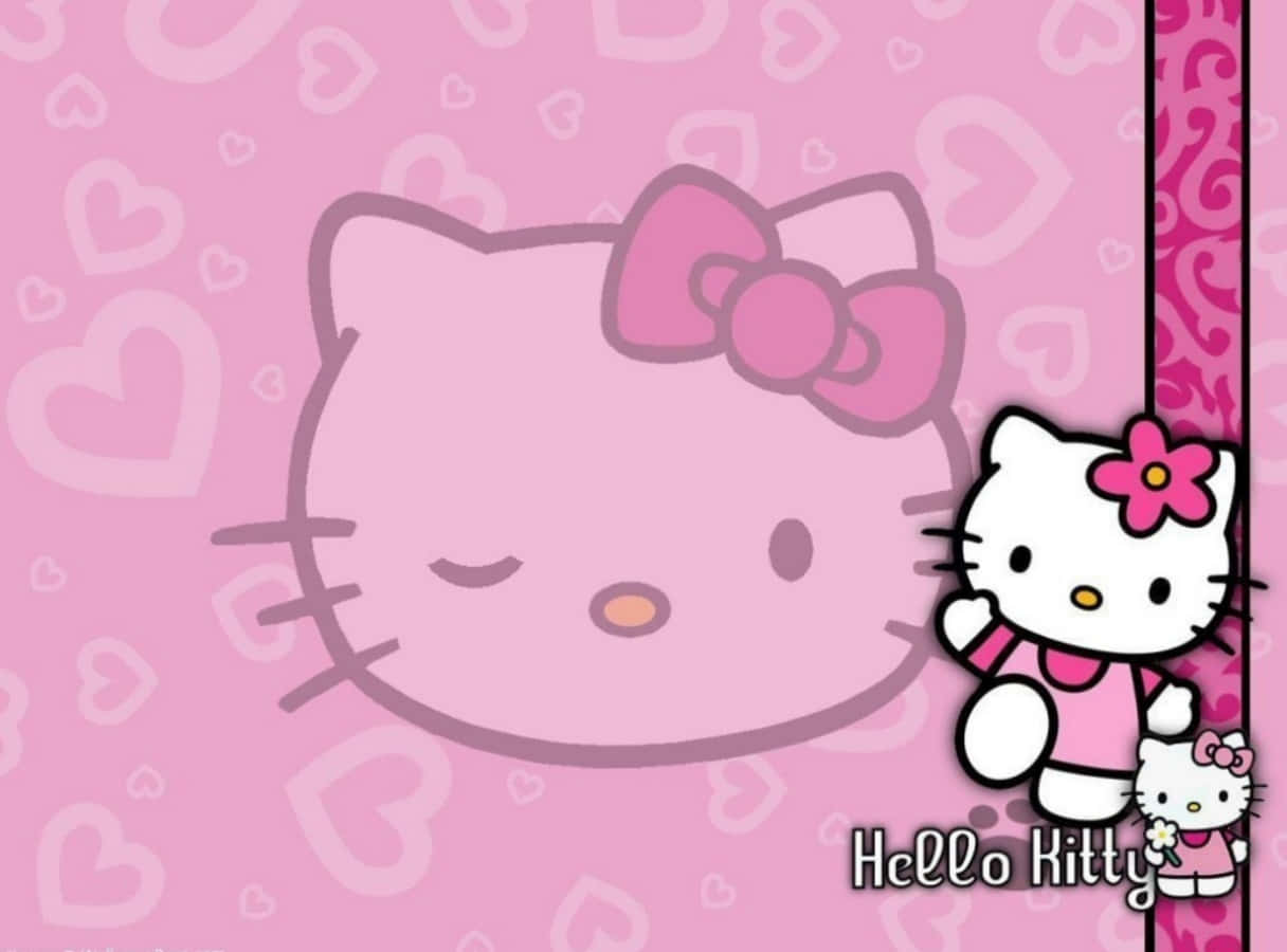 Hello Kitty, pink, bow, SD Desktop Wallpaper