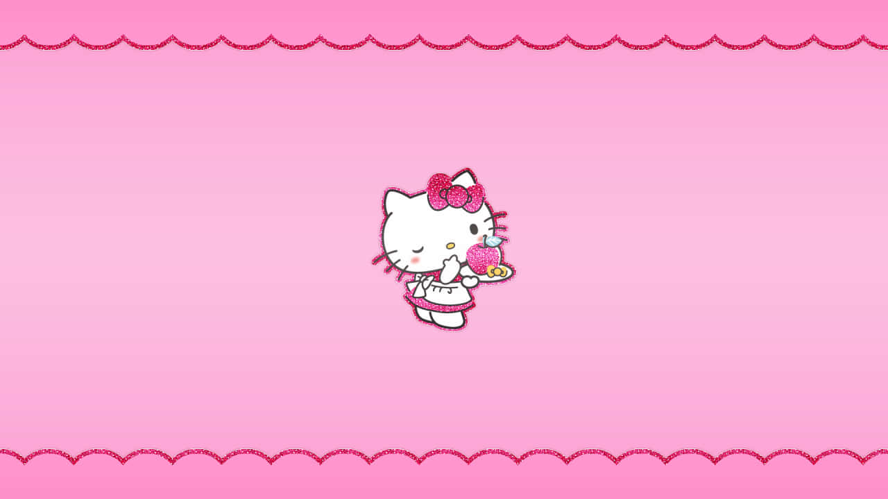 Hello Kitty, pink dress, cupcake, HD Desktop Wallpaper
