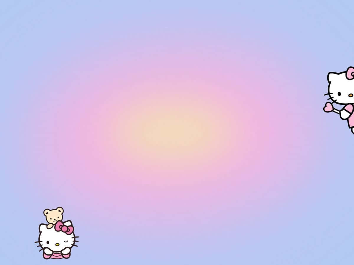 Hello Kitty, pastel gradient, sky, SD Desktop Wallpaper