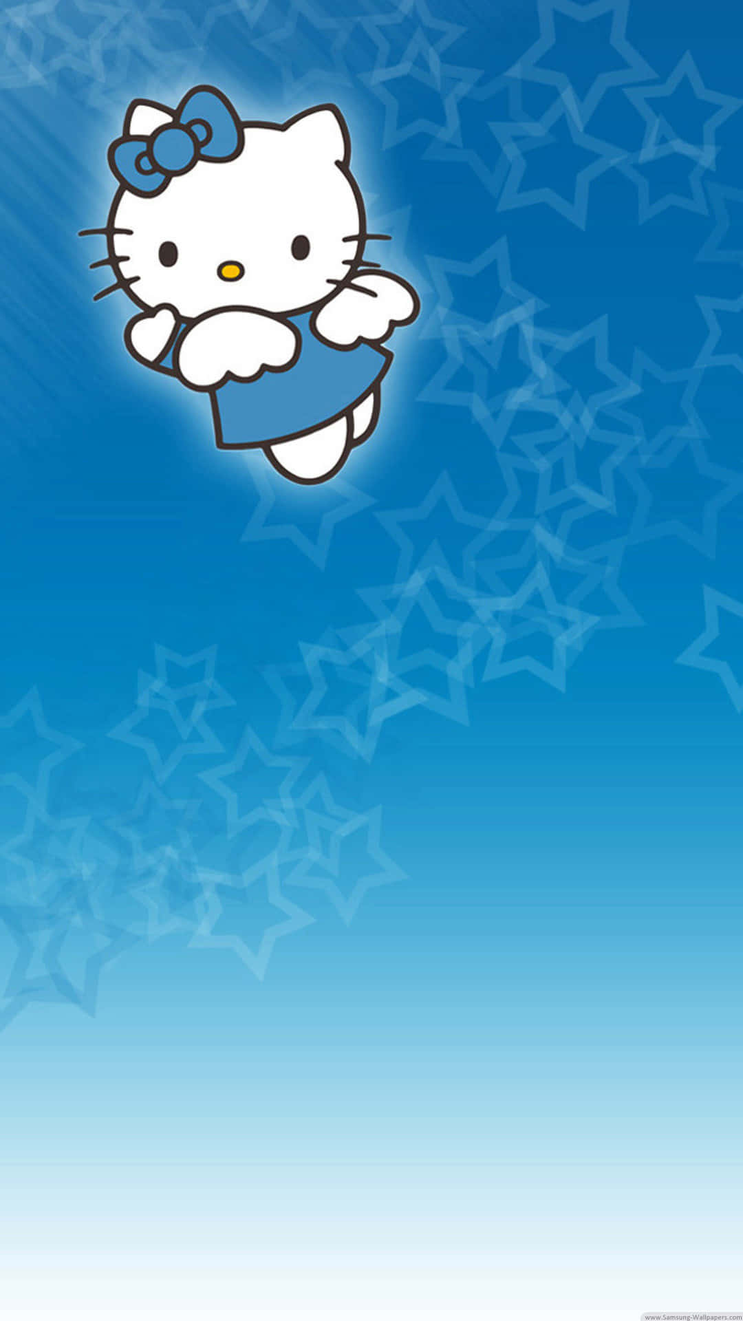 Hello Kitty, blue dress, bow, Full HD Phone Wallpaper