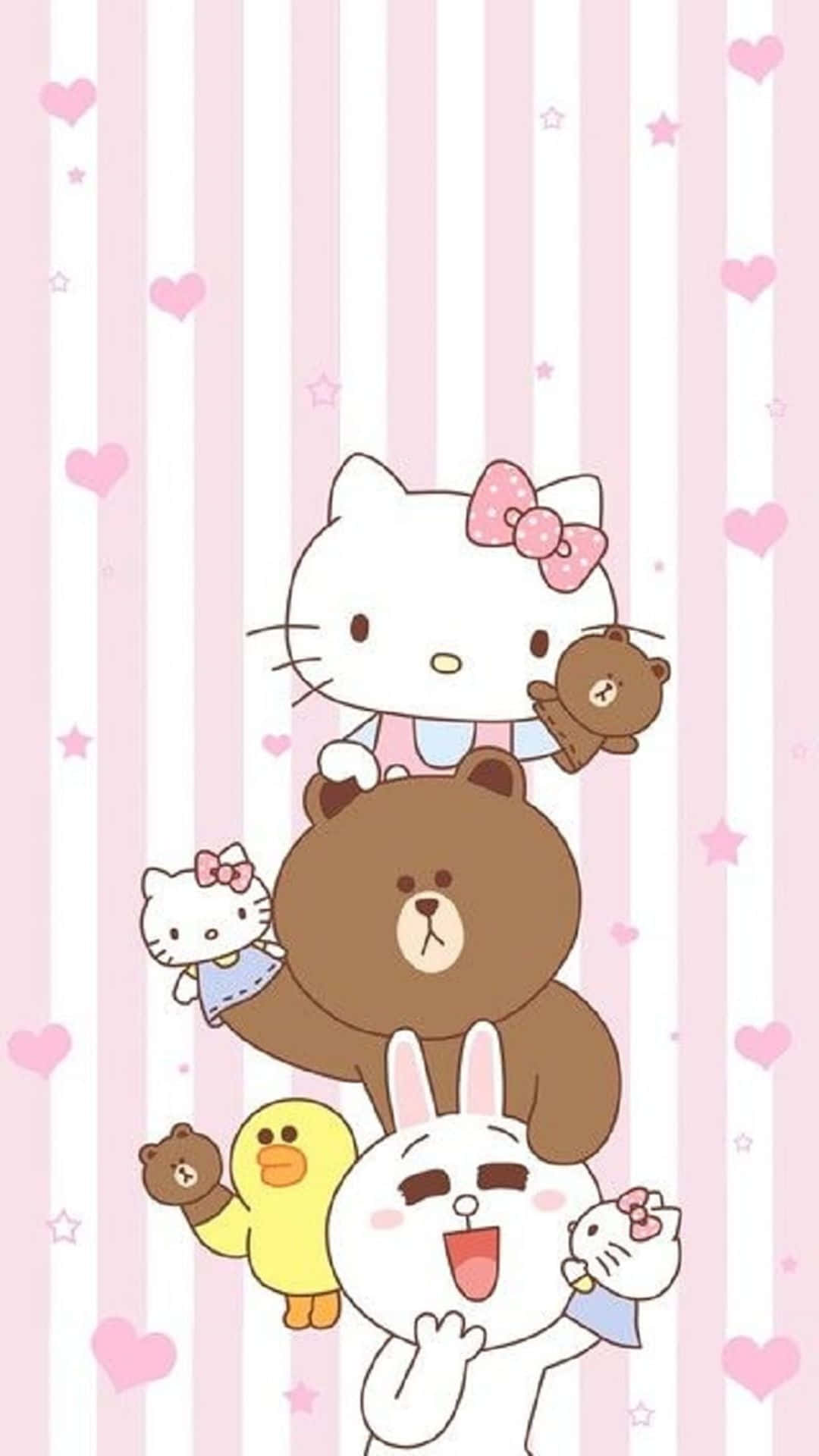 Hello Kitty, Brown Bear, Rabbit, Full HD Phone Wallpaper