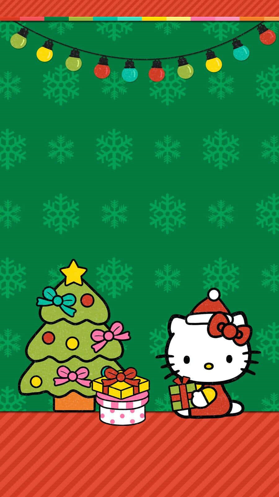 Hello Kitty, red Santa hat, gift, HD Phone Wallpaper