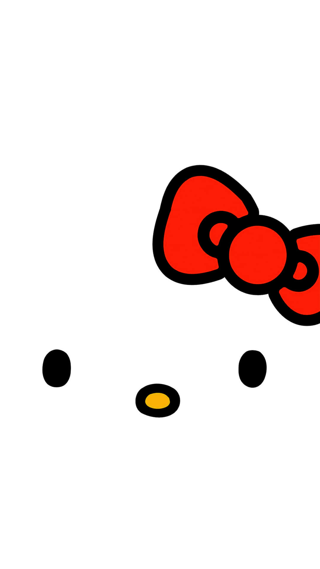 Hello Kitty, red bow, yellow nose, Full HD Phone Wallpaper