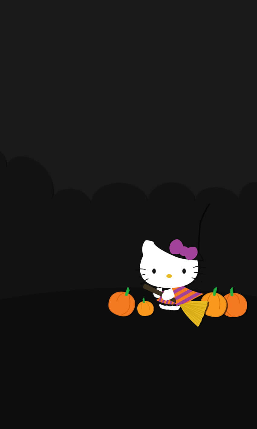 Hello Kitty, Thanksgiving, witch costume, HD Phone Wallpaper