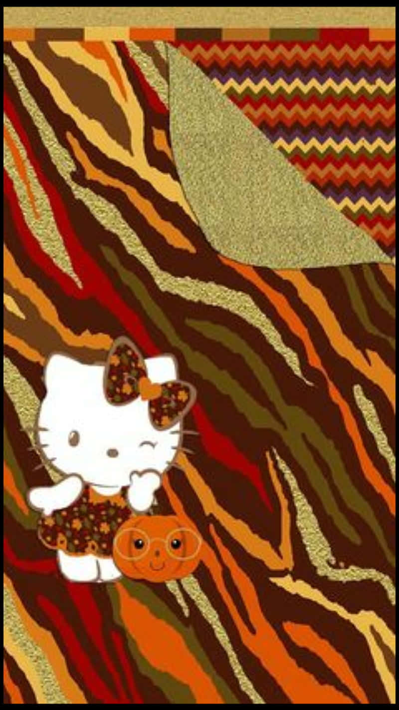 Hello Kitty, Thanksgiving, autumn-themed outfit, HD Phone Wallpaper