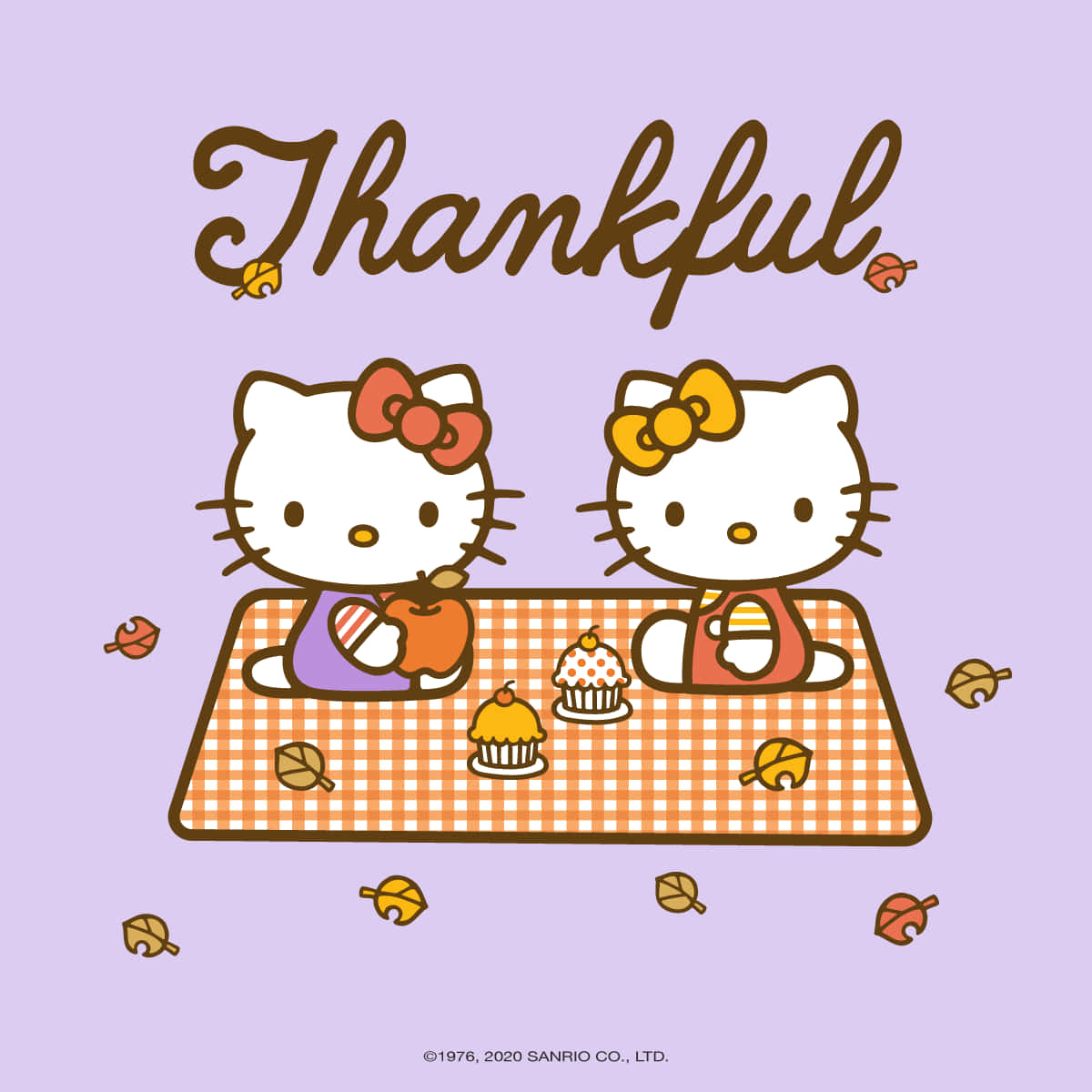 Hello Kitty, Thanksgiving, autumn picnic, SD Desktop Wallpaper