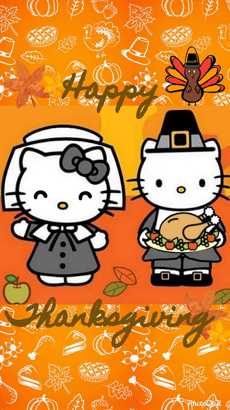 Hello Kitty, Thanksgiving, pilgrims, HD Phone Wallpaper