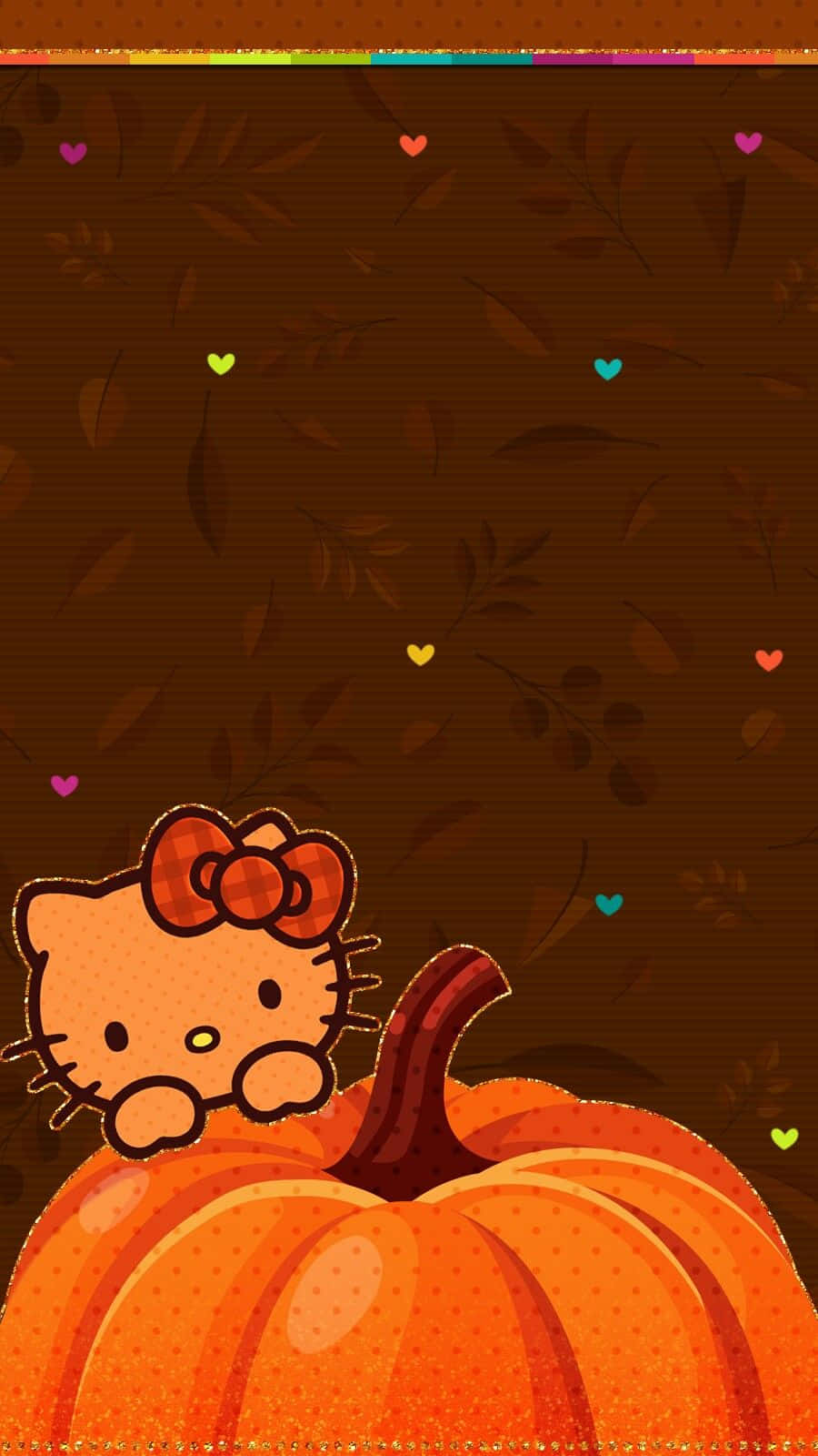 Hello Kitty, Thanksgiving, bright orange pumpkin, HD Phone Wallpaper