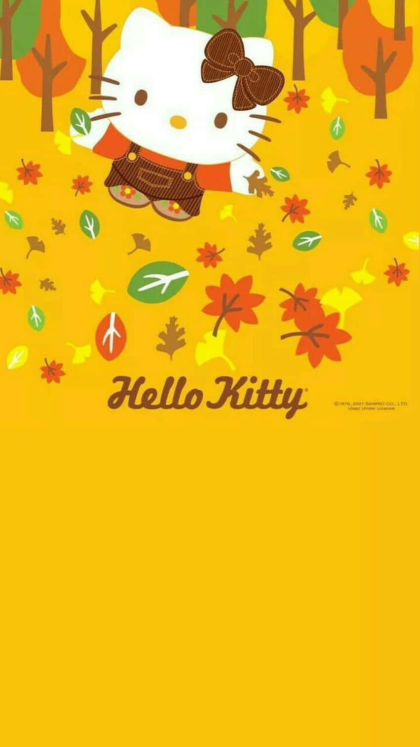 Hello Kitty, Thanksgiving, autumn overalls, HD Phone Wallpaper