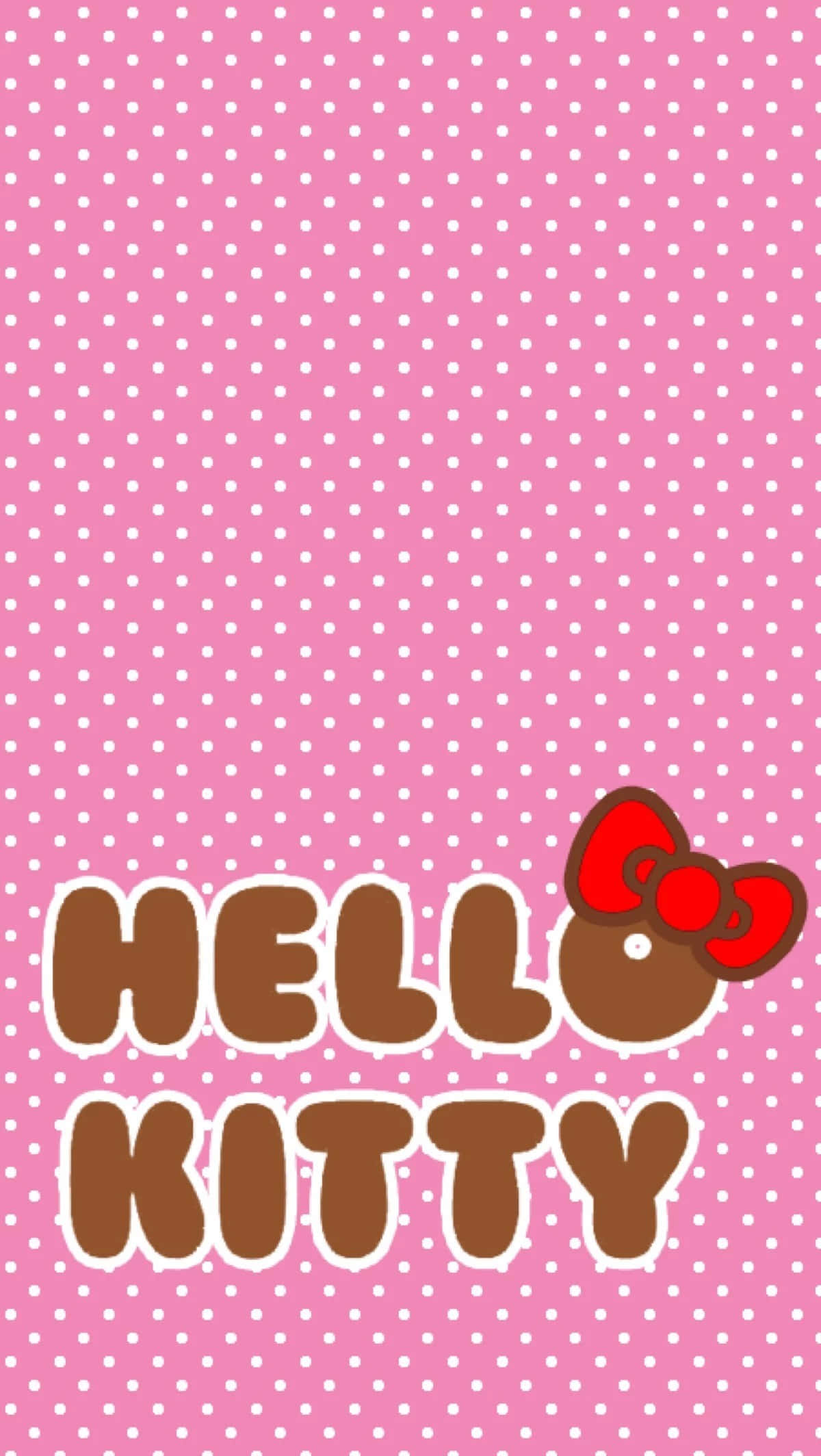 Hello Kitty, polka dot, pink, Full HD Phone Wallpaper