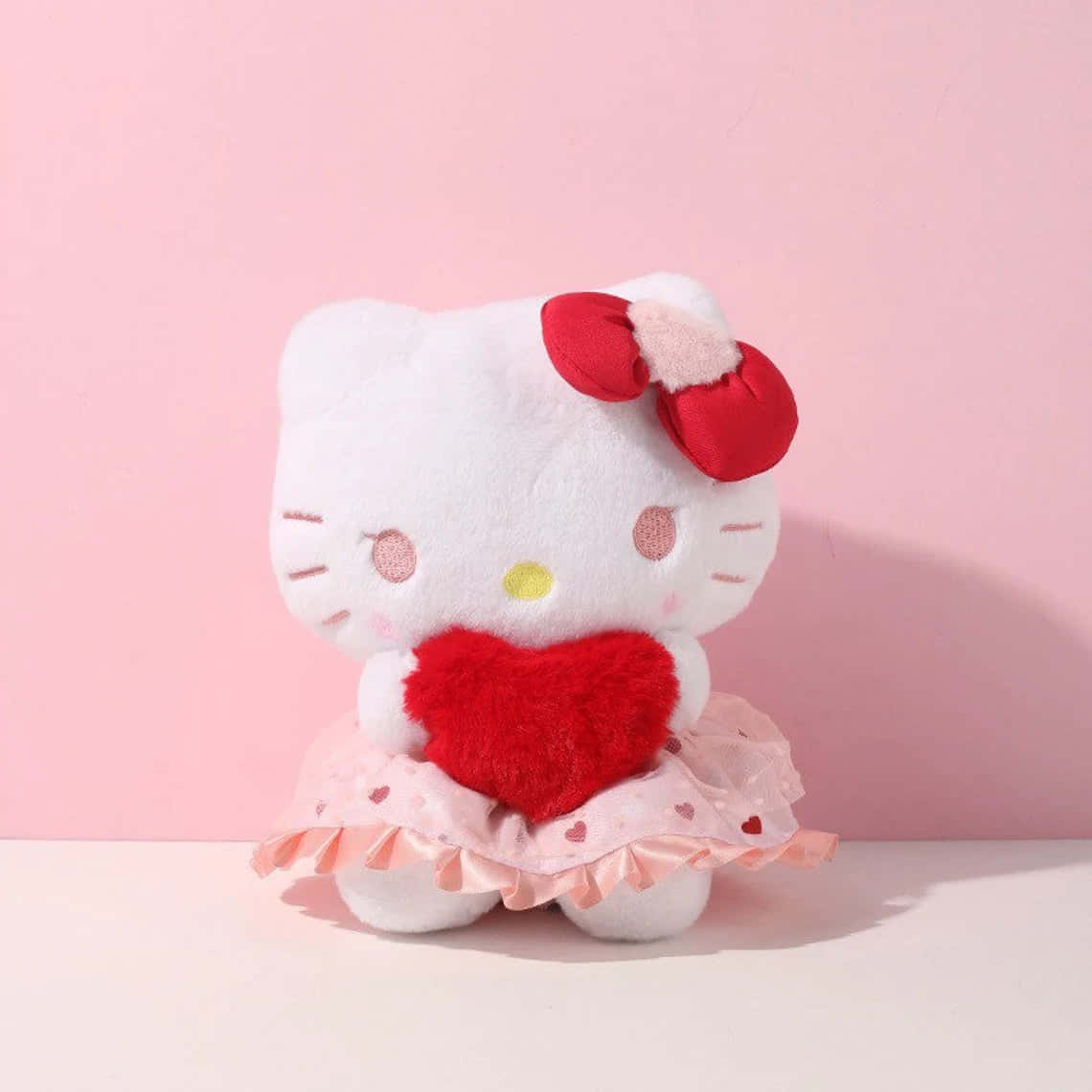 Hello Kitty, plush doll, pink frilly dress, SD Desktop Wallpaper