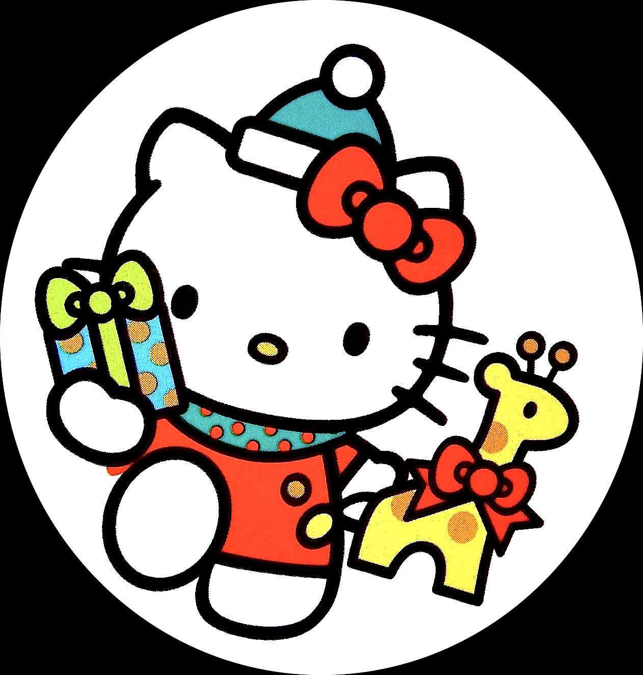 Hello Kitty, Christmas Cartoon, festive attire, HD Phone Wallpaper