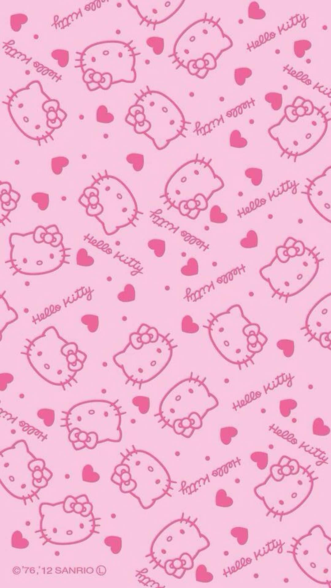 Hello Kitty, hearts, pink, Full HD Phone Wallpaper