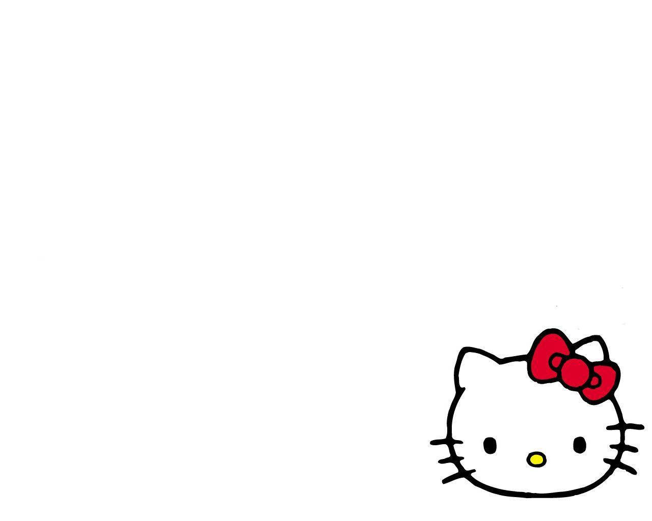 Hello Kitty, red bow, white background, HD Desktop Wallpaper