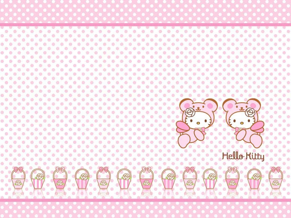 Hello Kitty, pink, rose accents, SD Desktop Wallpaper