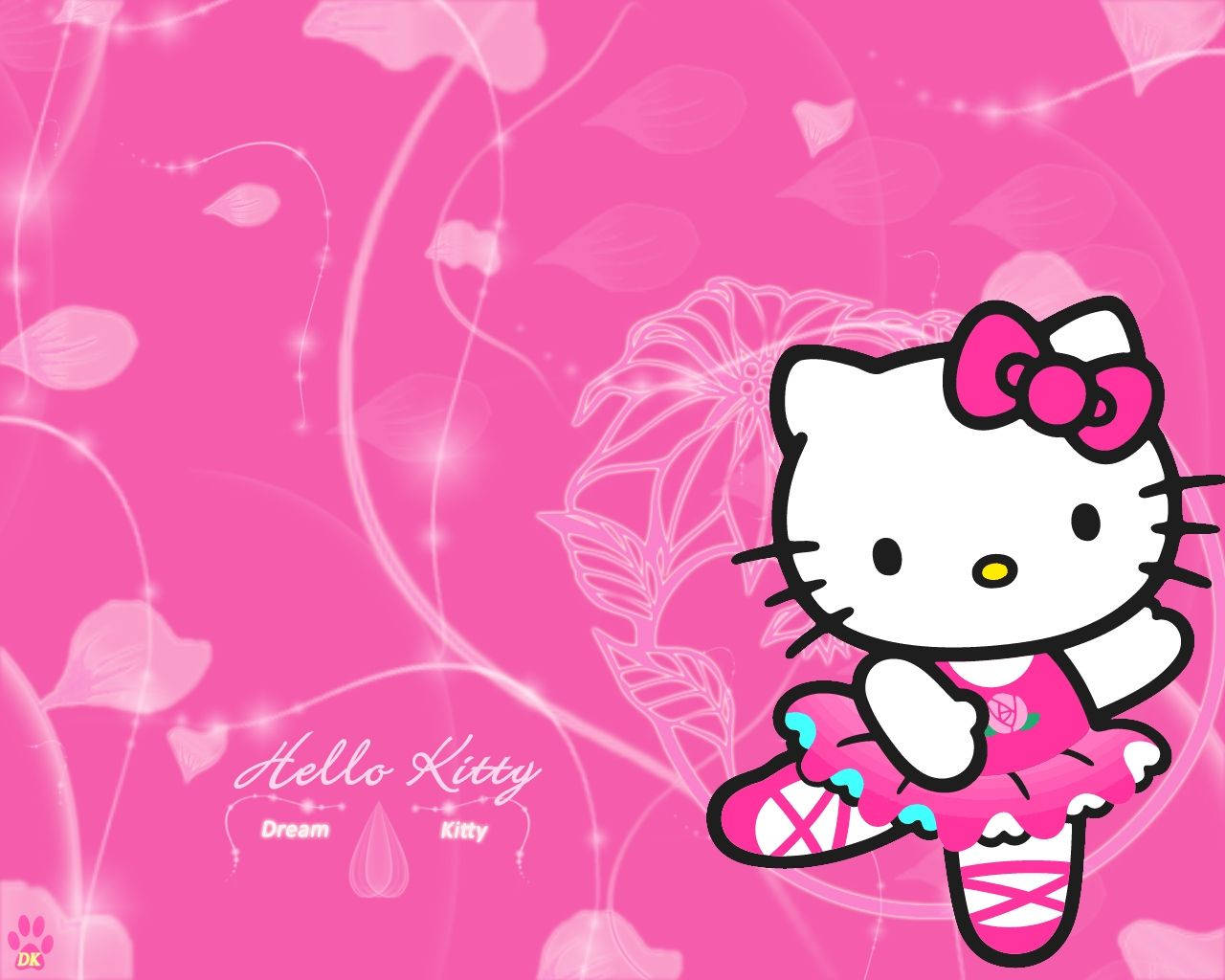 Hello Kitty, pink Hello Kitty dress, ballet outfit, HD Desktop Wallpaper