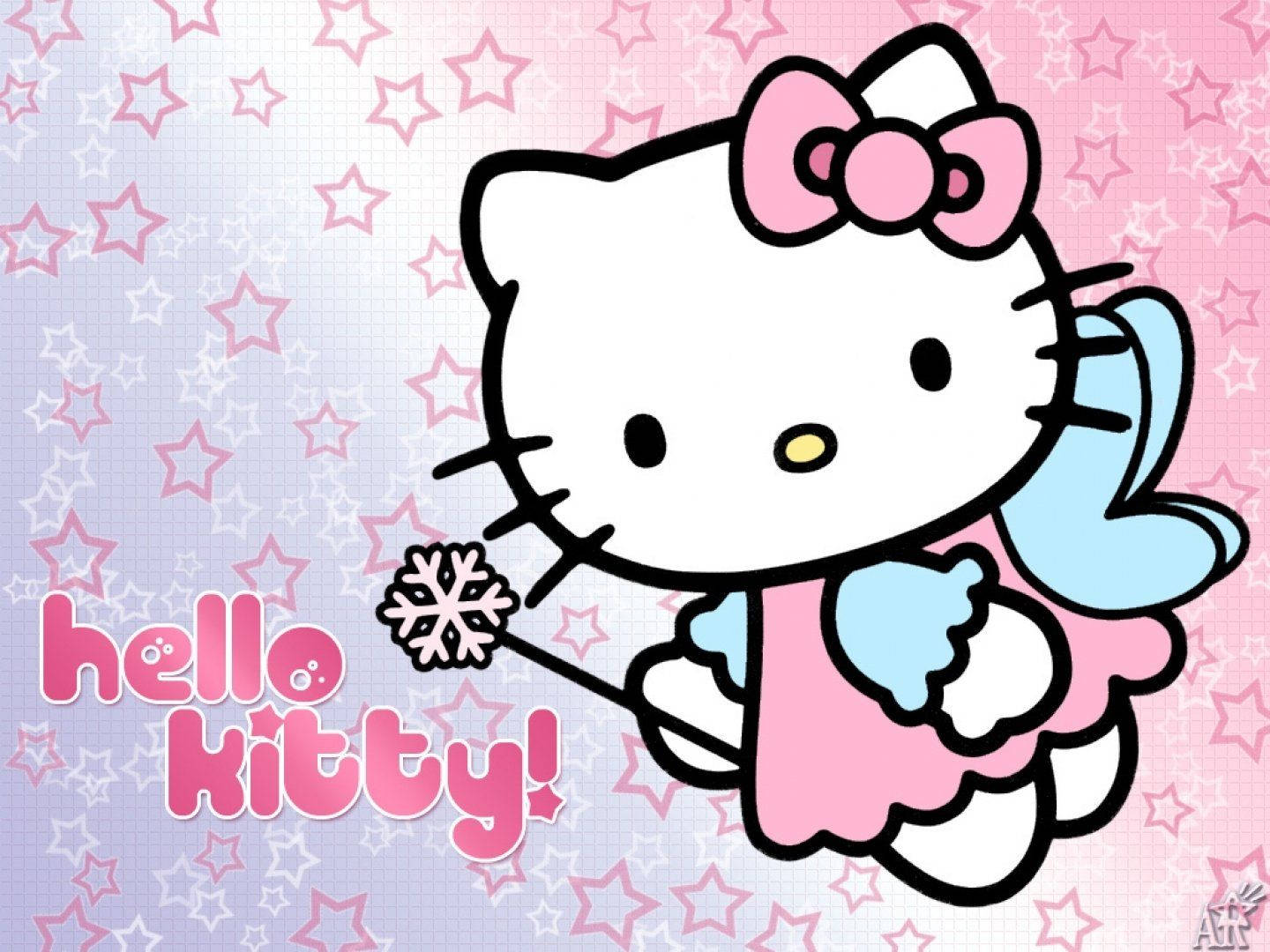 Hello Kitty, pink fairy, angel outfit, HD Desktop Wallpaper