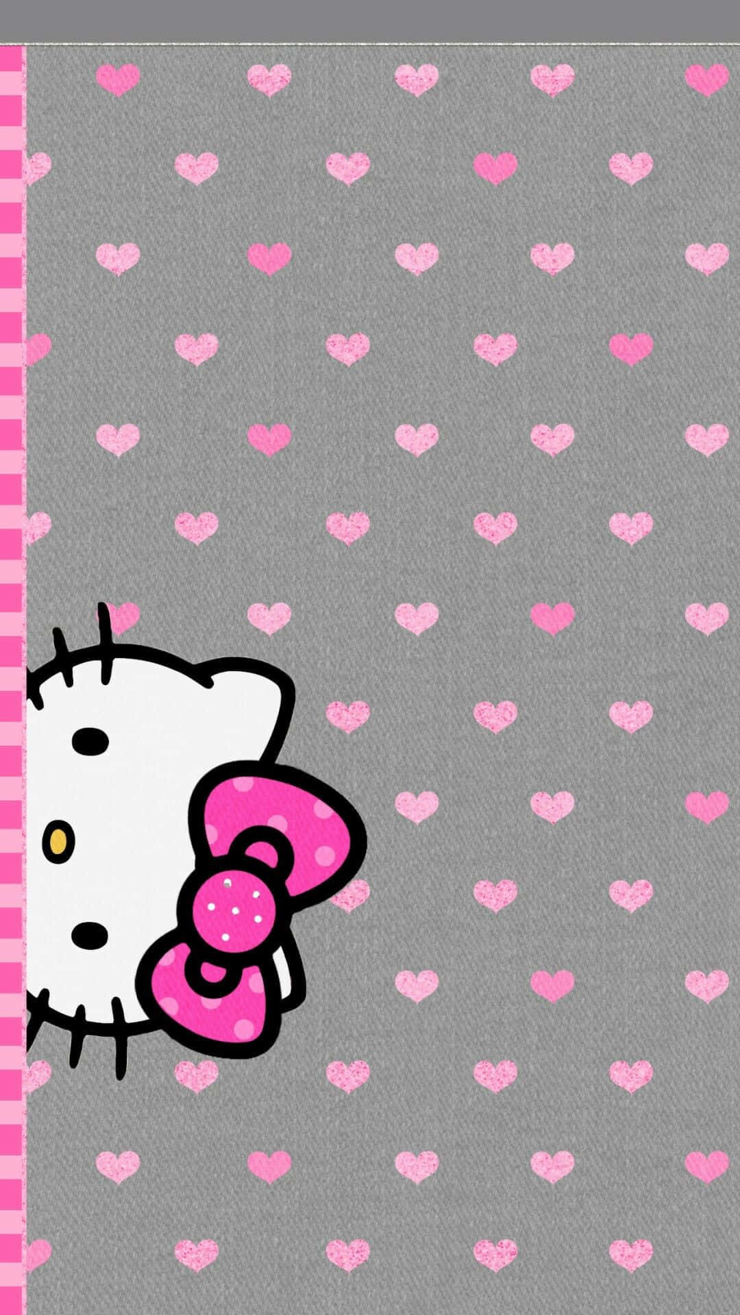 Hello Kitty, pink, gray, Full HD Phone Wallpaper