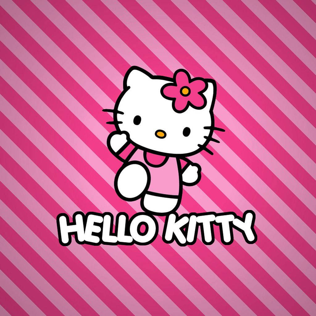 Hello Kitty, pink dress, flower bow, SD Desktop Wallpaper