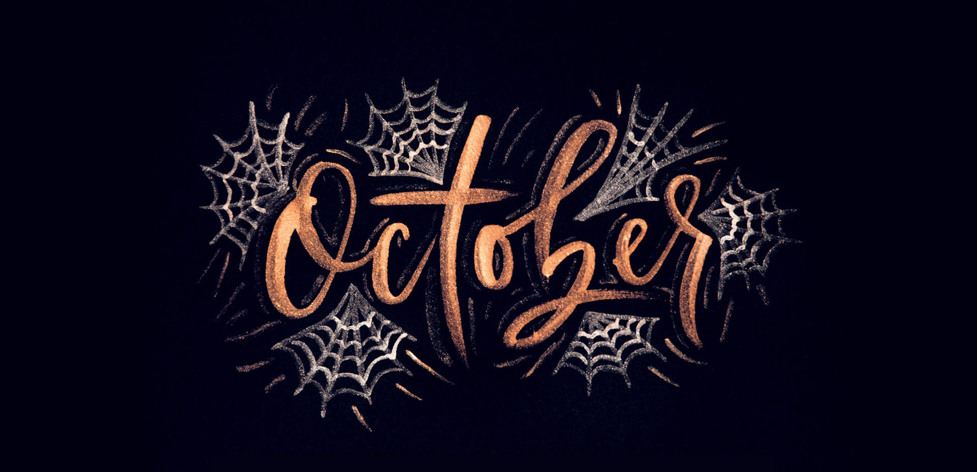 spiderwebs, copper script, silver spiderwebs, Full HD Desktop Wallpaper