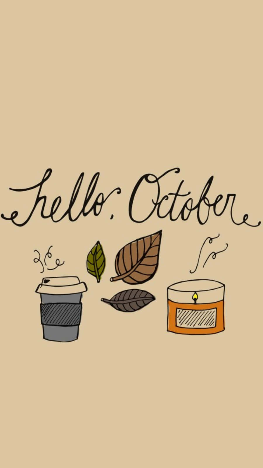 October, iPhone, coffee cup, HD Phone Wallpaper
