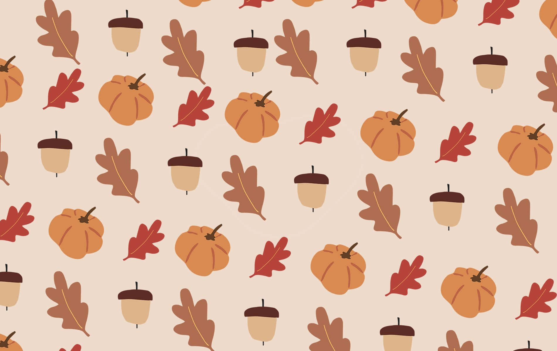 orange pumpkins, brown acorns, red leaves, HD Desktop Wallpaper