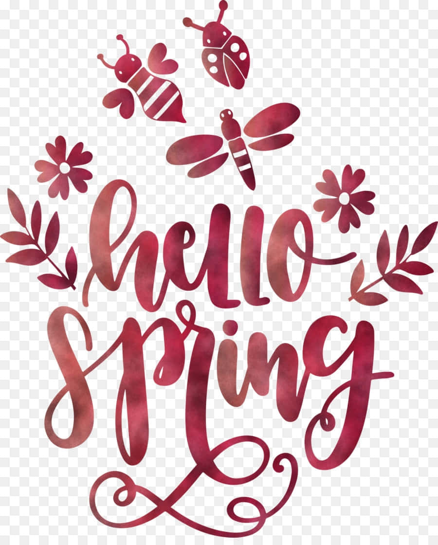 hello spring, watercolor, bees, SD Phone Wallpaper