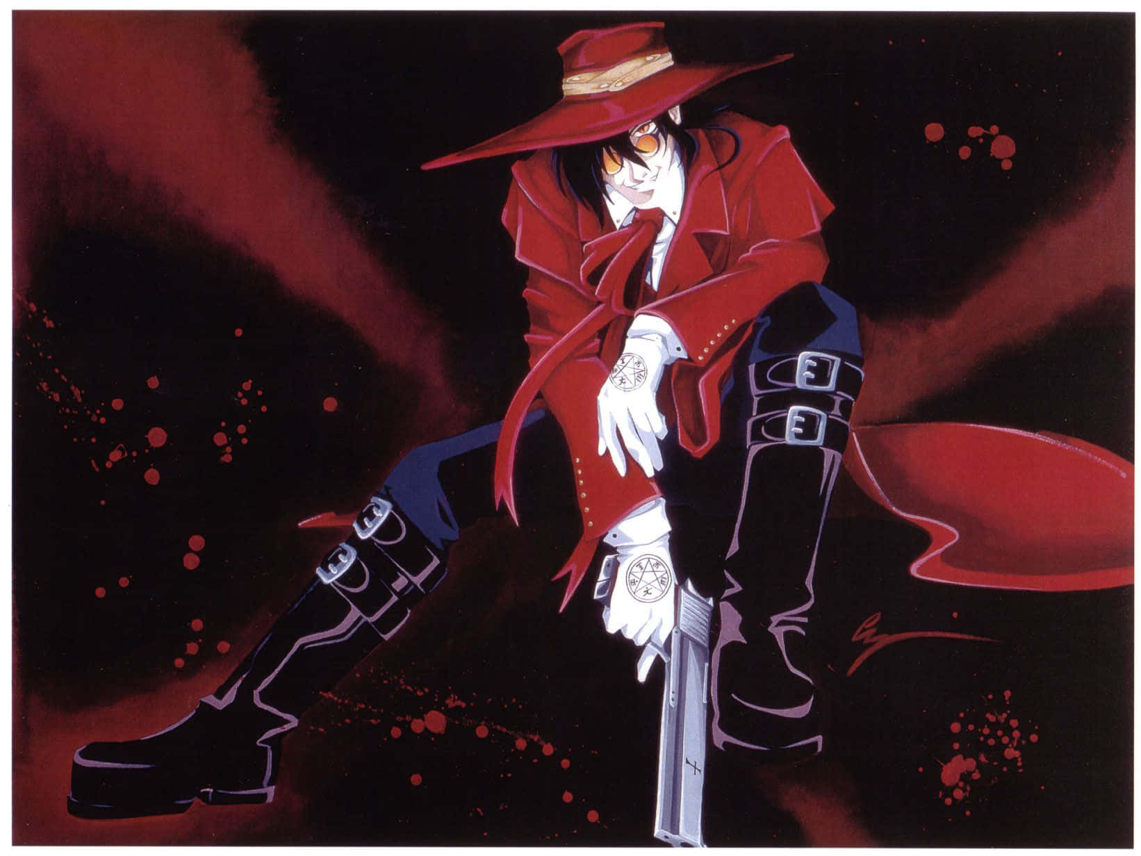 Alucard, Hellsing Anime, red coat, HD Desktop Wallpaper