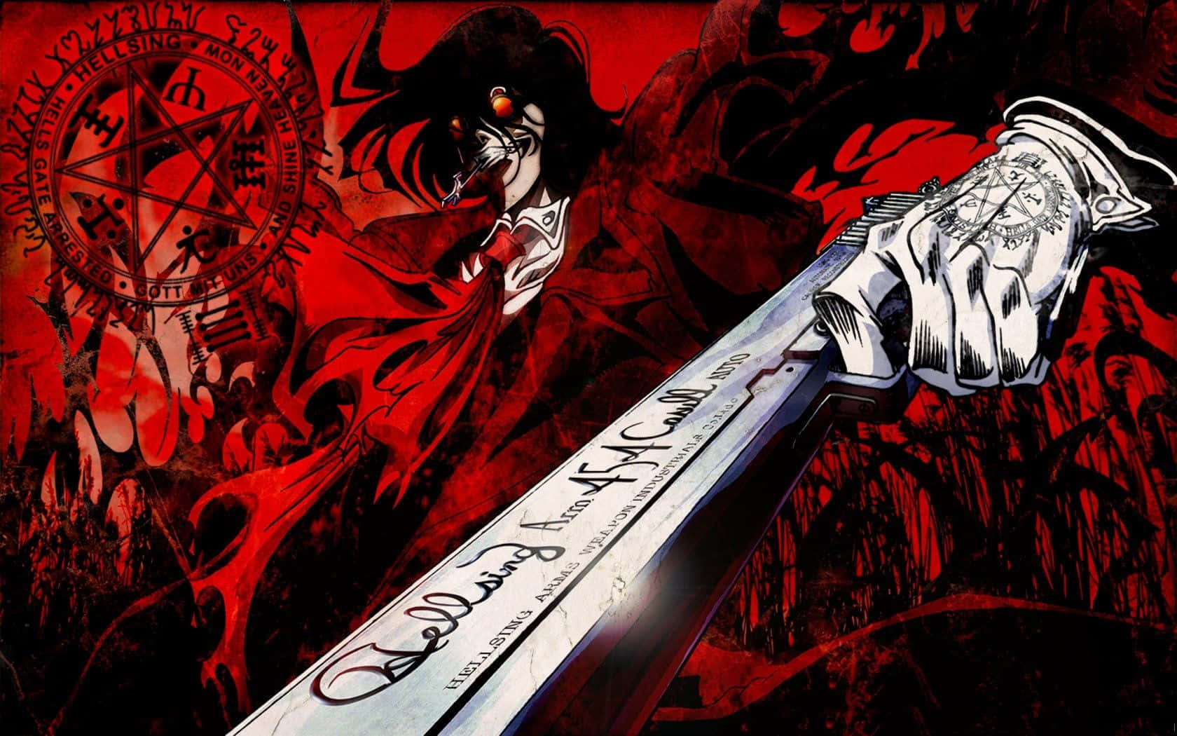 Alucard, Hellsing, red eyes, HD Desktop Wallpaper