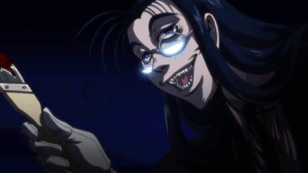 Hellsing Rip Van Winkle, anime woman, glasses, SD Desktop Wallpaper
