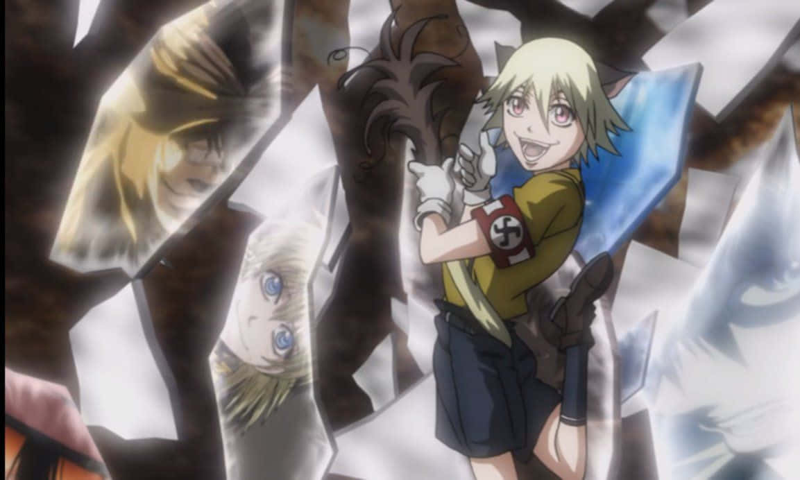 Hellsing Schrödinger, blonde hair, cat ears, SD Desktop Wallpaper