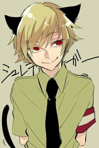 Hellsing Schrödinger, blonde hair, black cat ears, SD Phone Wallpaper