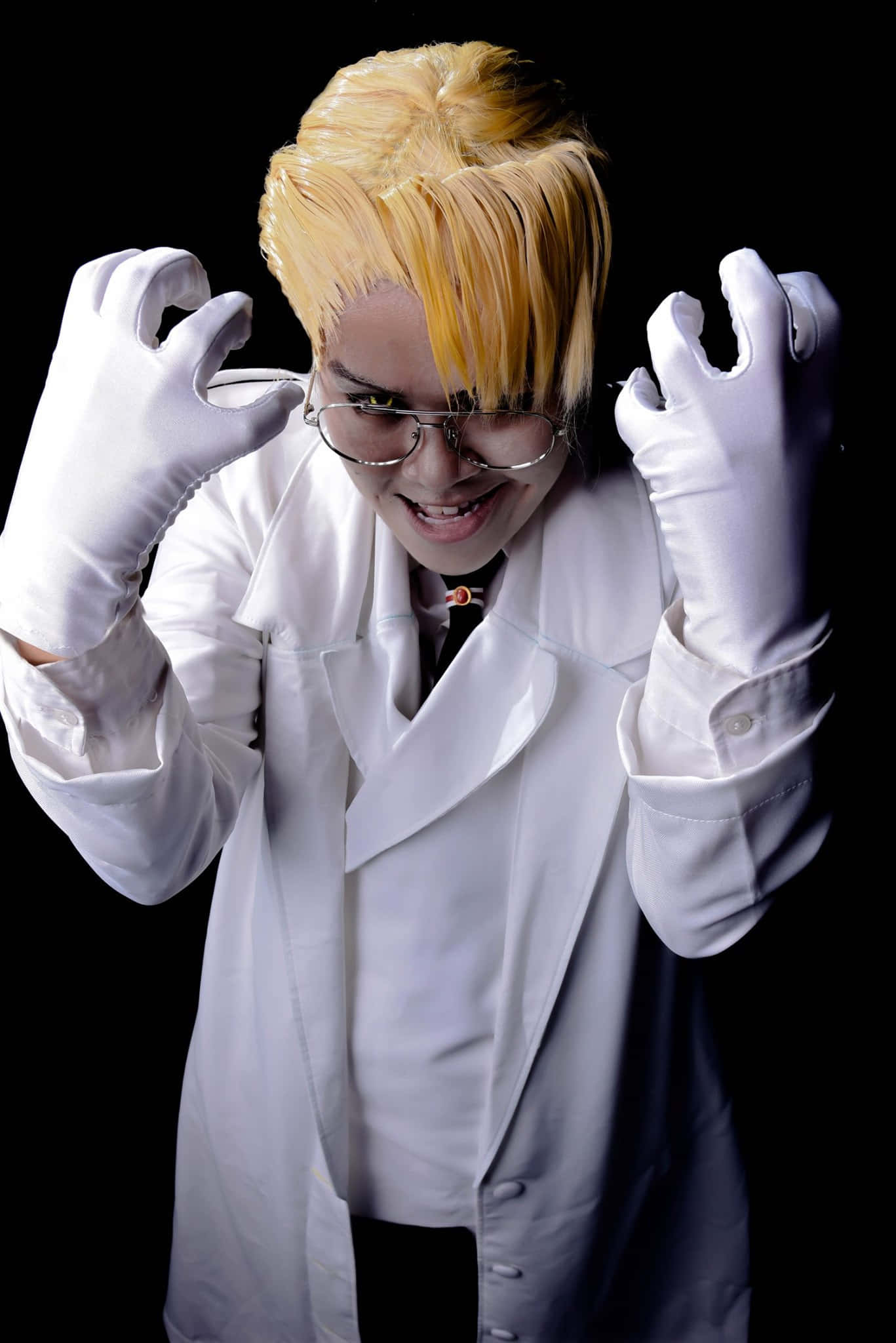Hellsing The Major, blonde hair, glasses, Full HD Phone Wallpaper