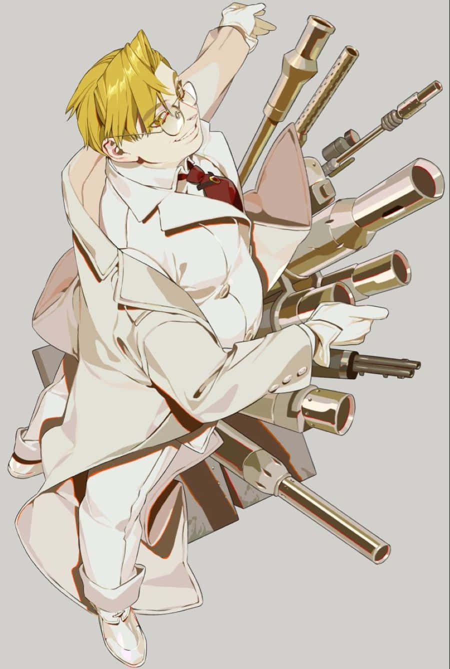 Hellsing The Major, blonde hair, glasses, HD Phone Wallpaper