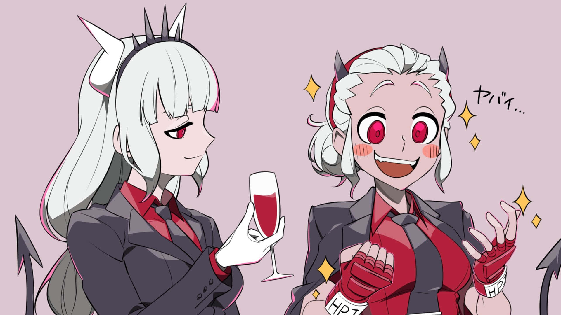 Helltaker, demon girls, anime-style, Full HD Desktop Wallpaper
