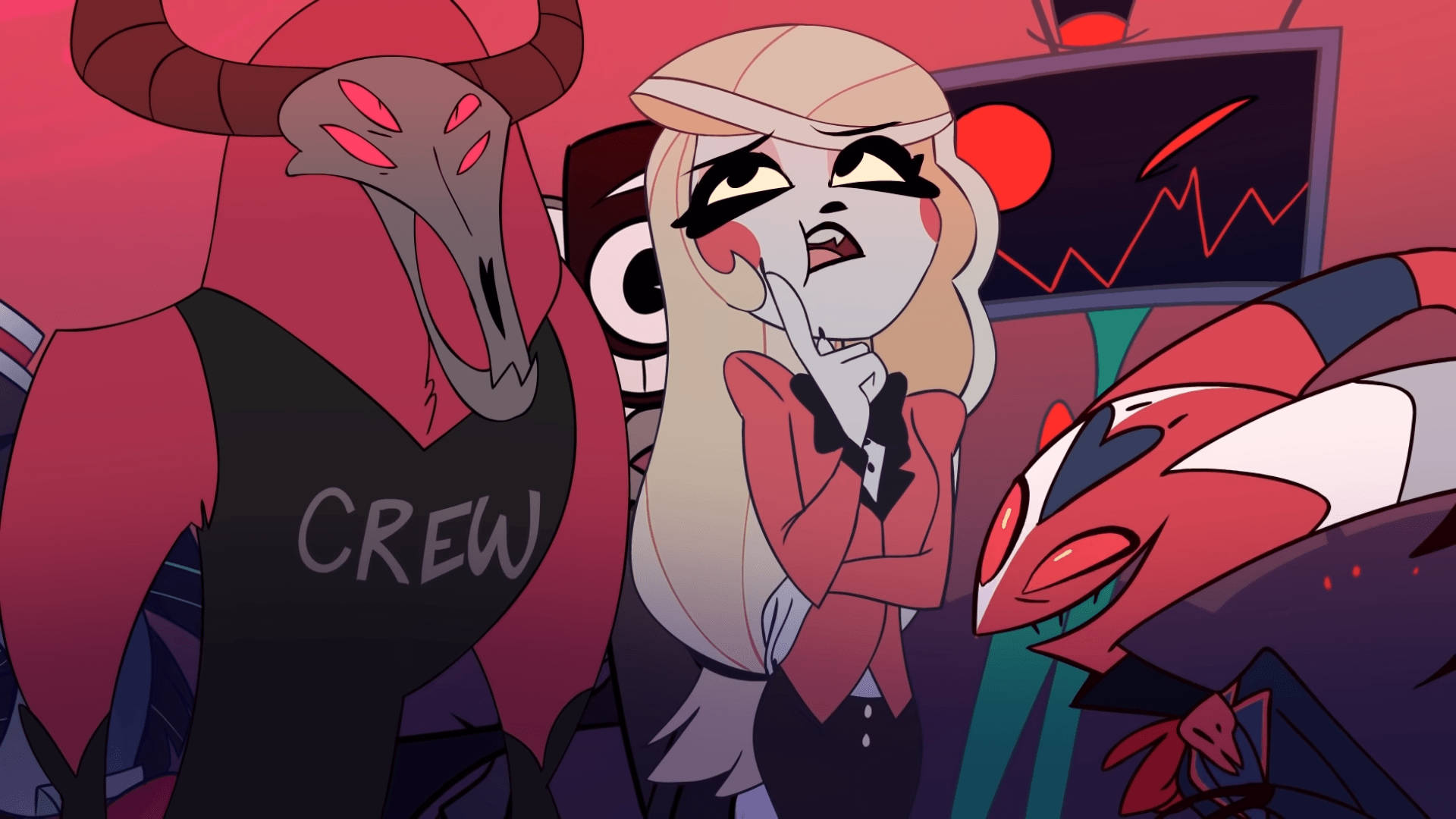 Helluva Boss, demon blitz, blonde character, Full HD Desktop Wallpaper