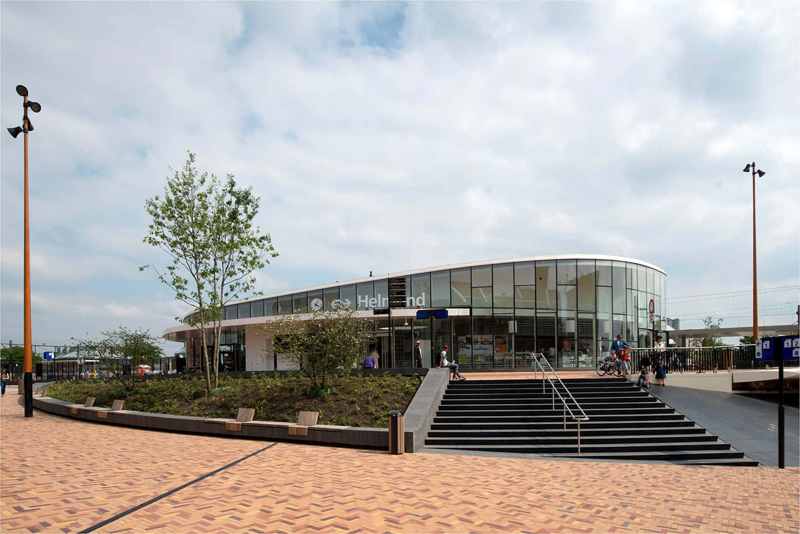Helmond, train station, glass-fronted, HD Desktop Wallpaper