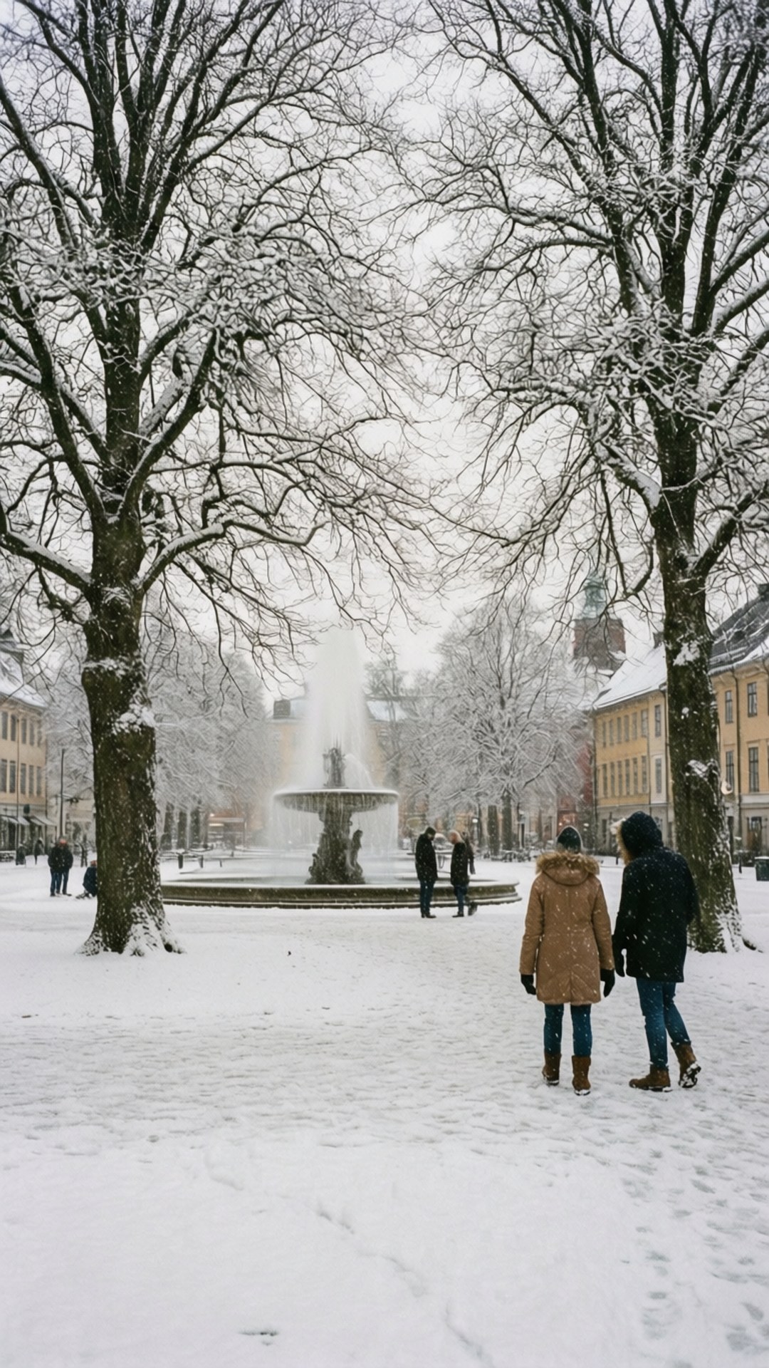 Helsingborg, snowy, winter, Full HD Phone Wallpaper