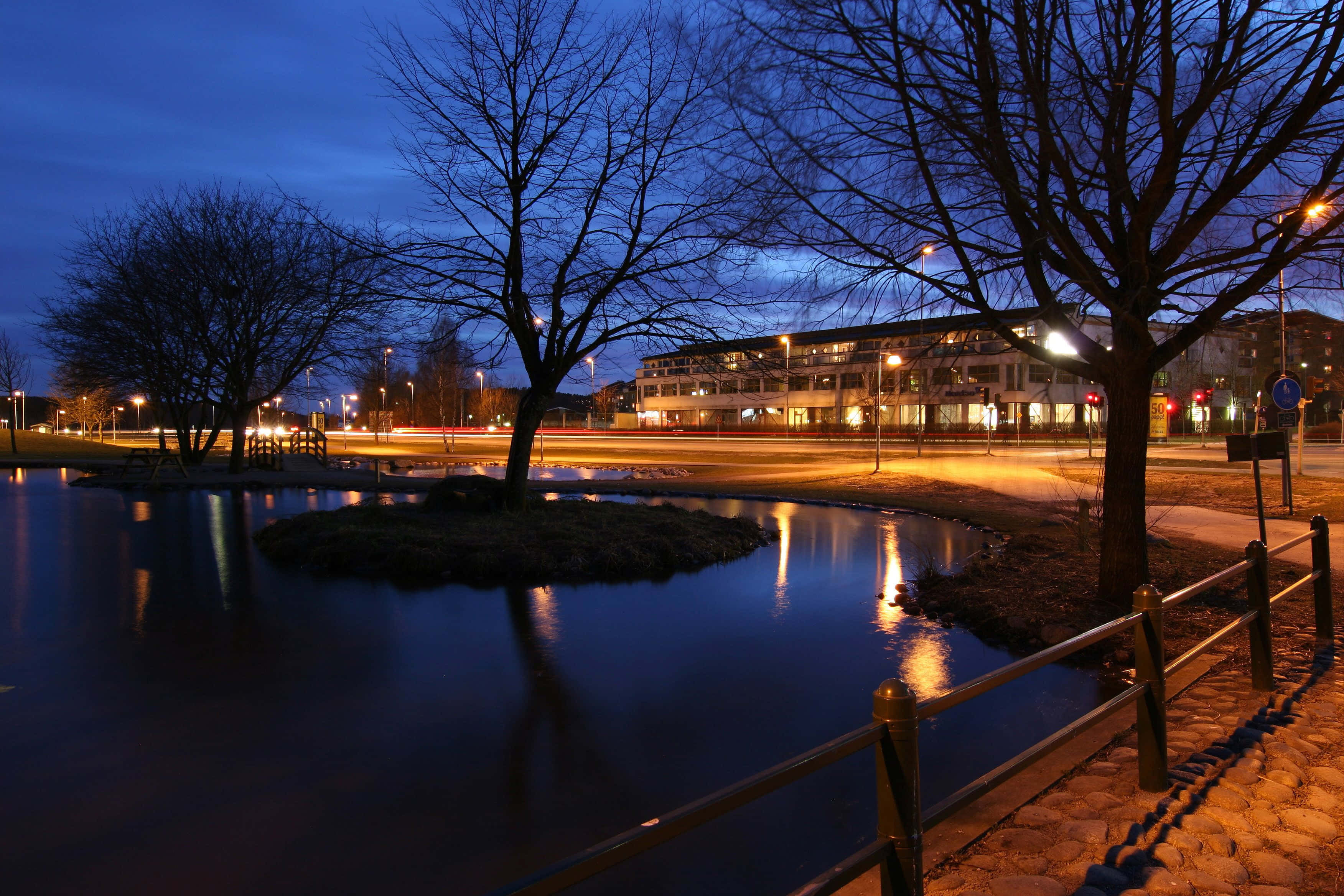 Helsingborg, twilight, waterfront, 2K Desktop Wallpaper