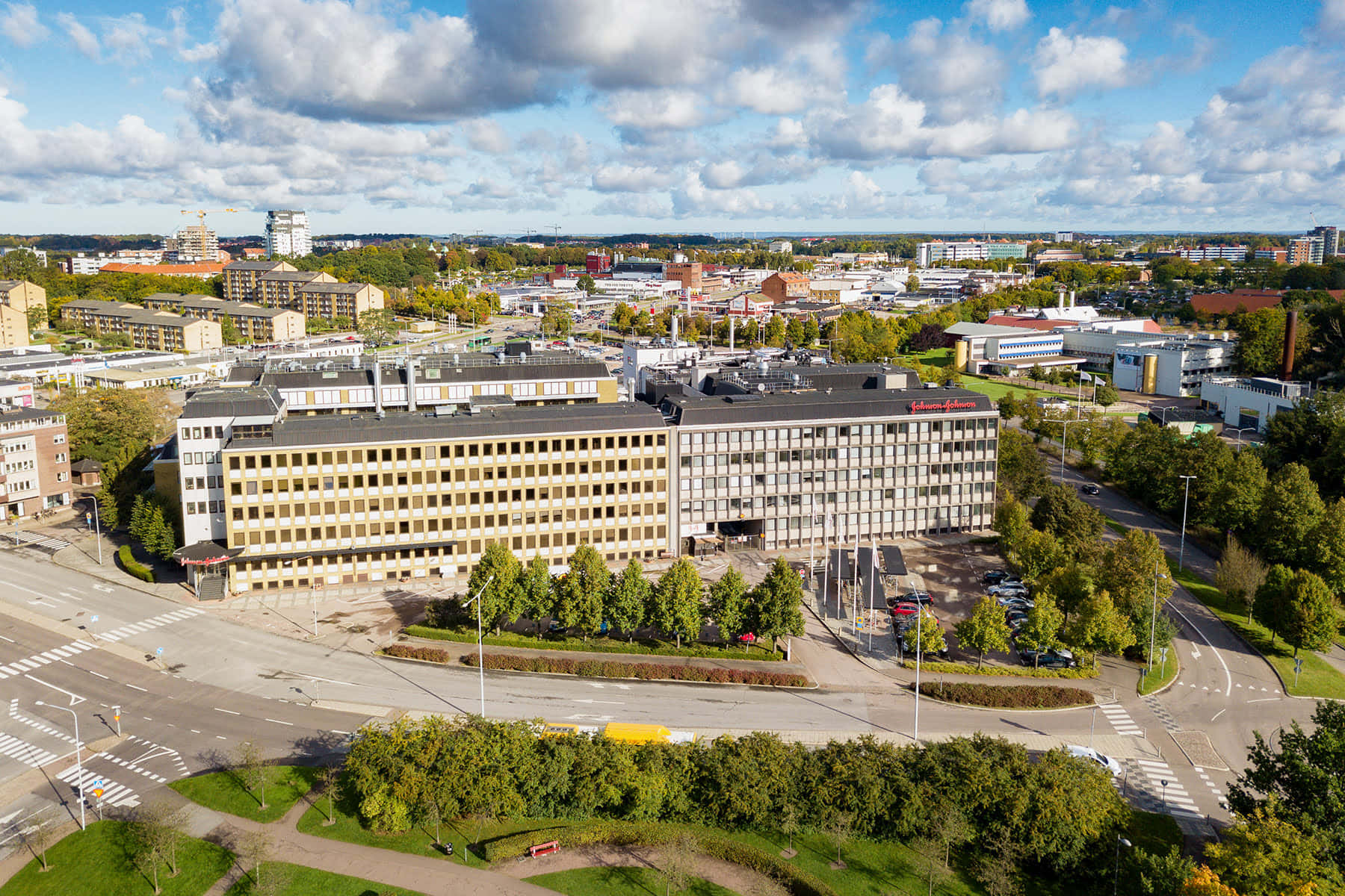 Helsingborg, cityscape, aerial view, HD Desktop Wallpaper